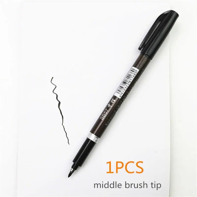 Multifunction Brush Pen Drawing Traces Brush Marker Student Practicing Calligraphy Pen