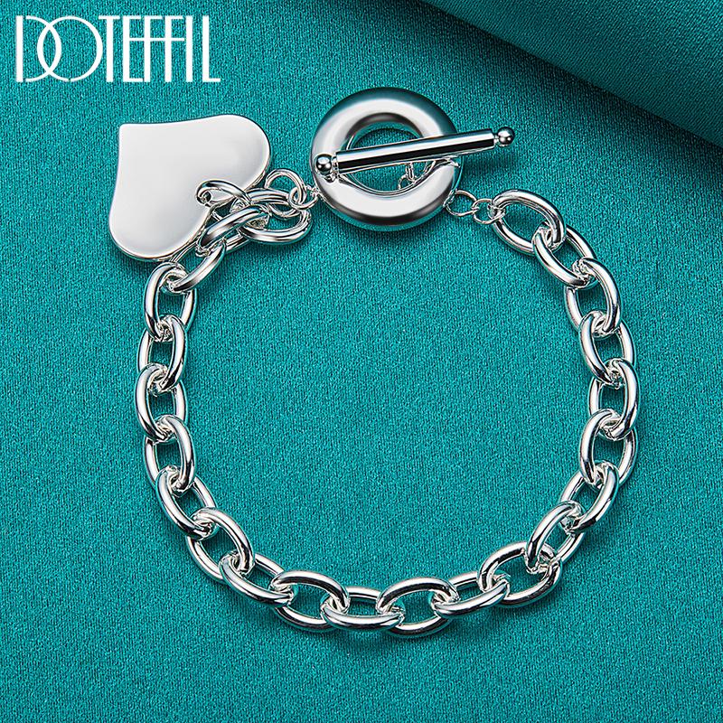 Браслет-сердце из стерлингового серебра 925 пробы, свадебные украшения