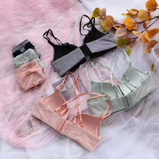 Cross Back Push-Up Bra for Young Women - Seamless, Wire-Free, and Thickened for Small Busts