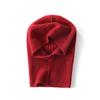 First-line ready-to-wear% pure cashmere Farak hat women's solid color twisted flower hooded thermal ear protection wool hat