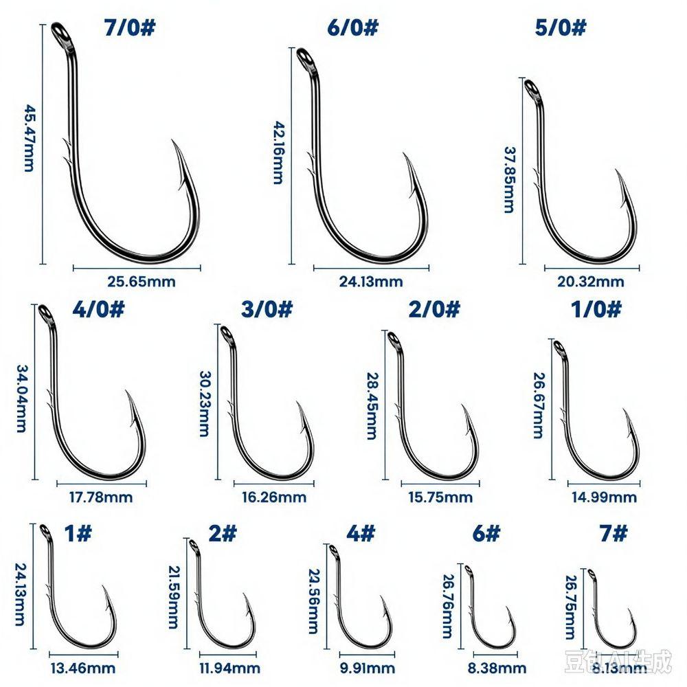 50/100pcs Size 4-5/0 Baitholder Fishing Hooks Long Shank Design Fishing Jig Hooks Bait Fishing