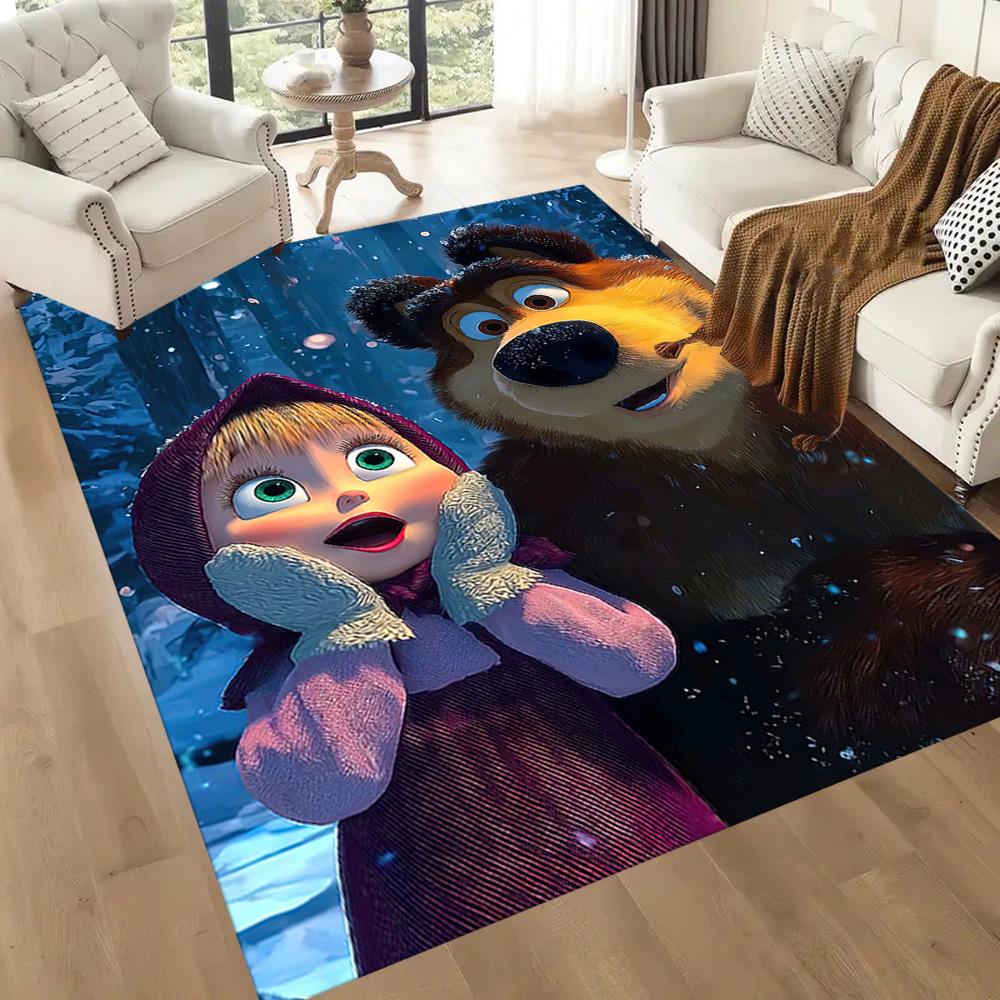 Masha Bear Carpet Design for Bedrooms Outdoor Foyer Decorate room Antislip Carpet Office home decor Perfect Gift for Friends & Family