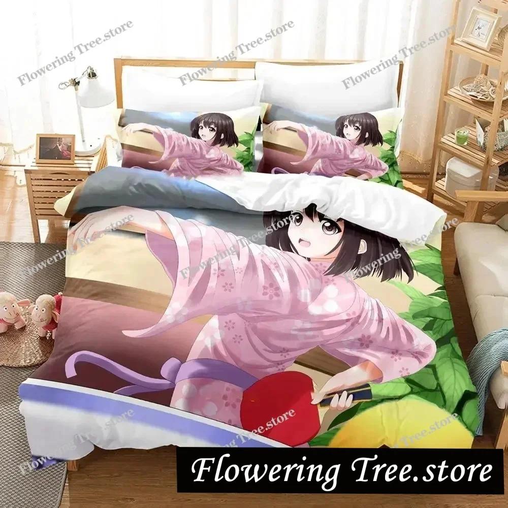 Аниме Мэгуми Като Saekano Постельный комплект Пододеяльник Комплект для кровати Покрывало Пододеяльник Наволочка Одеяло Кинг Квин Сайз Для мальчиков Взрослый Постельное белье