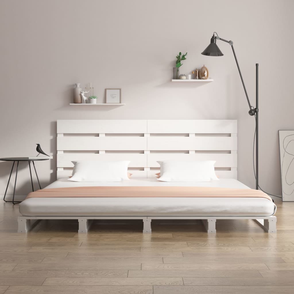 Vidaxl Rama Łóżka Bez Materaca, Biała, 140X200 Cm, Lite Drewno Sosnowe
