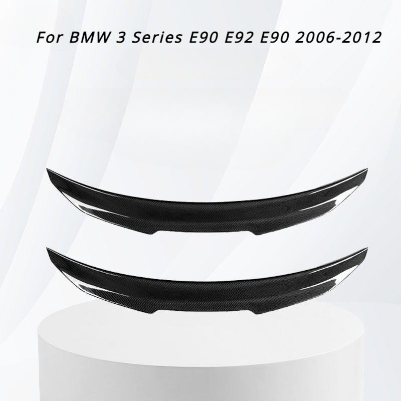Carbon Fiber Rear Bumper Lip Trunk Spoiler For BMW 3 Series E90 E92 E902006-2012 PSM Style Wing Splitter Gloss Black