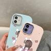 For OPPO A16 A38 A57 A58 A74 A78 A98 Reno8T Reno13F Realme C25S C53 C65 Cartoon Black Cat Silver Edge Soft Liquid Silicone Protective Casing
