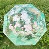 Double Layer Double-Sided Flower Black Adhesive Sun Umbrella