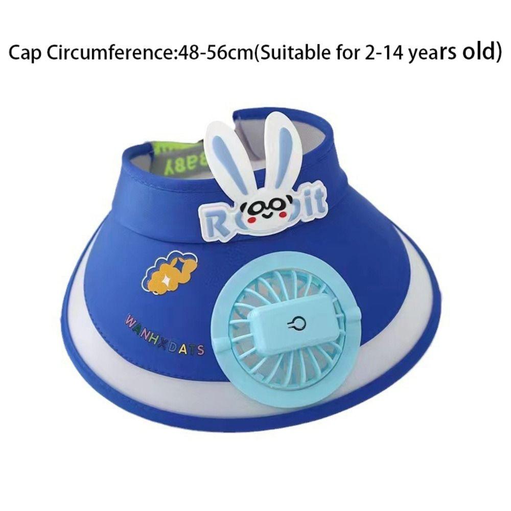 Breathable Kids Sun Hat With Fan Beach Hats Outdoor Visor Children