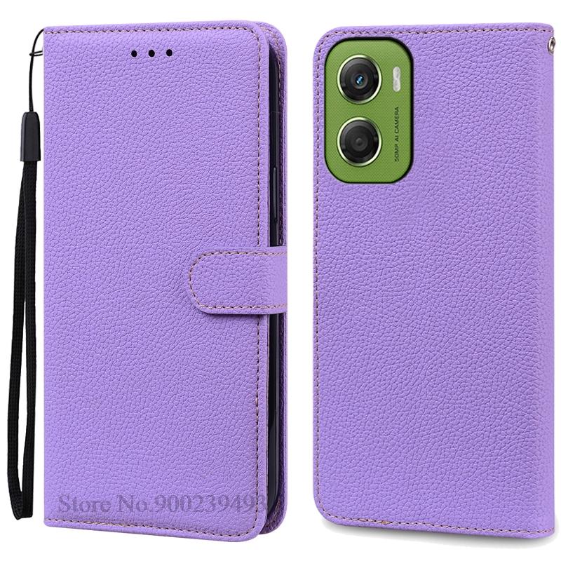 Чехол-бумажник с откидной крышкой из кожи для Motorola G06 Чехол-книжка для Motorola Moto G06 Чехол для телефона Motorola Moto G06 Power Fundas
