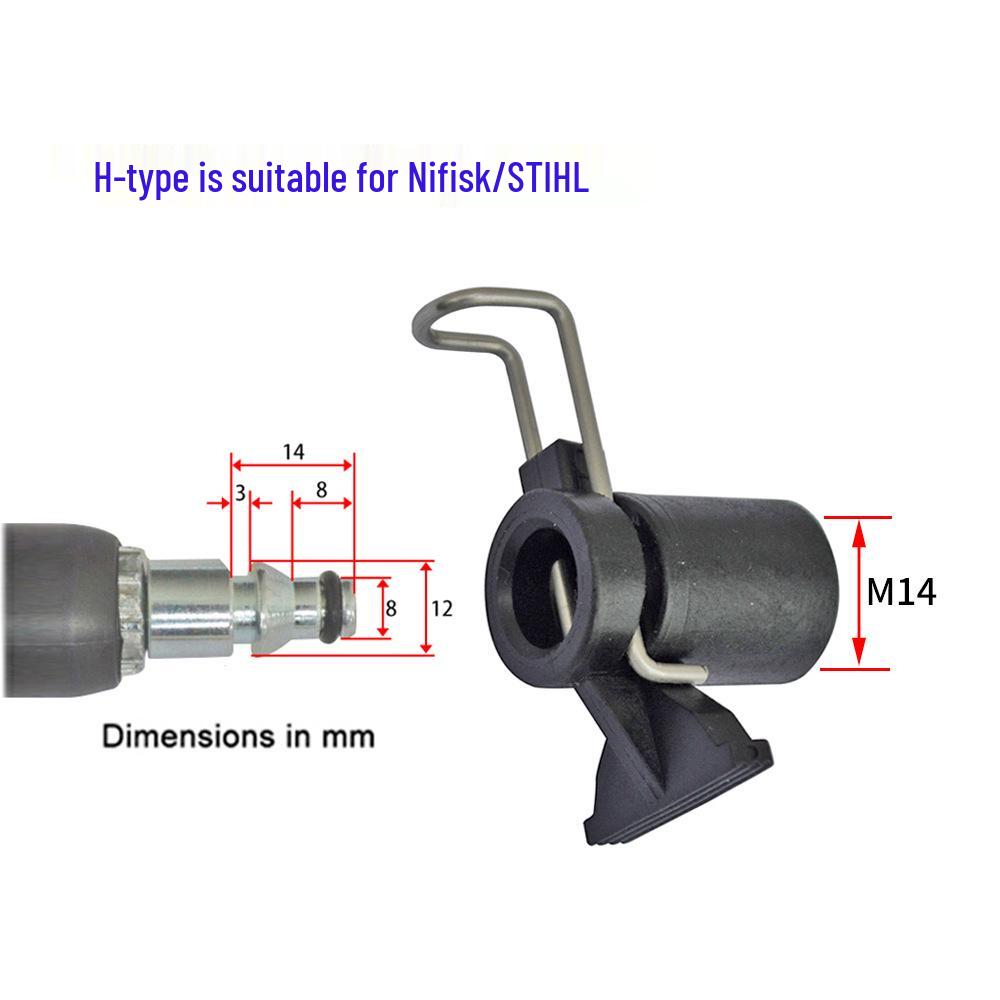 High-Pressure Washer Hose & Water Gun G1/4" M14 Adapter