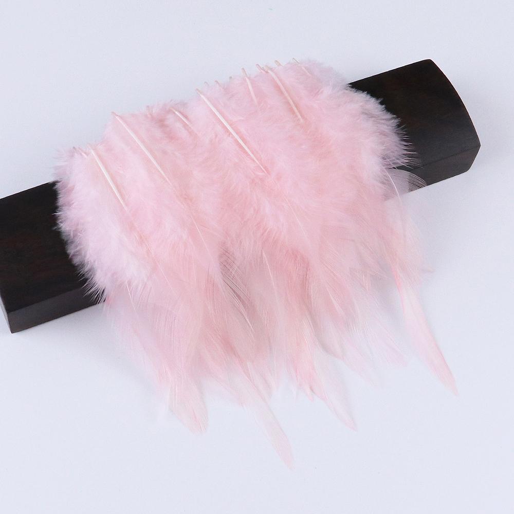 50 шт. Натуральные куриные перья 4-6 дюймов Красивые петушиные перья для изготовления украшений Аксессуары для рукоделия Карнавальное украшение