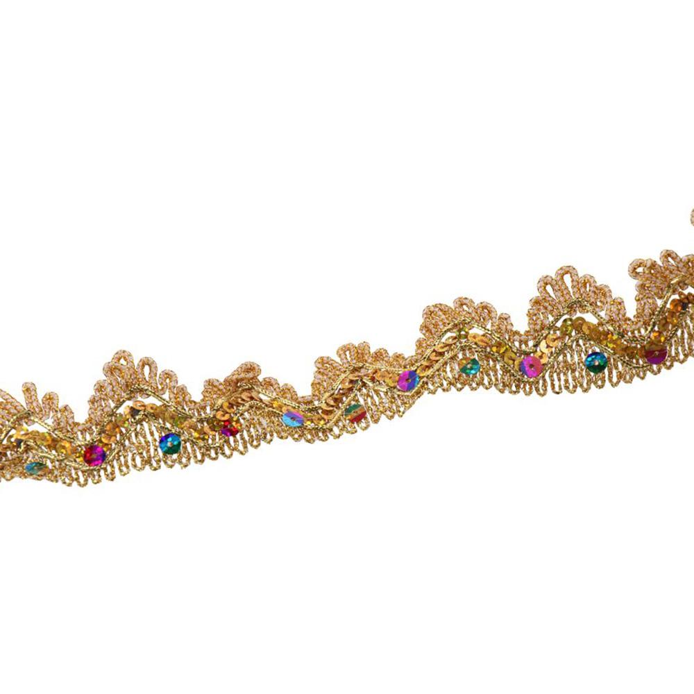 Кружевная отделка Пагода Кружево Пайеточная лента Треугольник Золотое шелковое кружево Волна Национальный костюм Свадебное платье