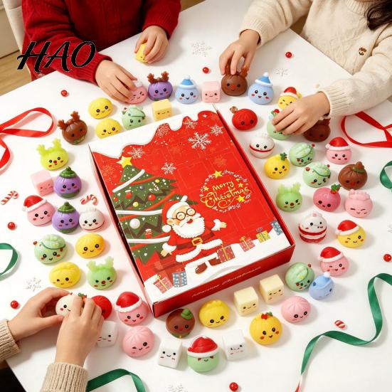 Christmas Advent Calendar for Kids Calendar, 24 Day Countdown Box with Mystery Figures, Party Favors Students Festive Holiday Decor Room And