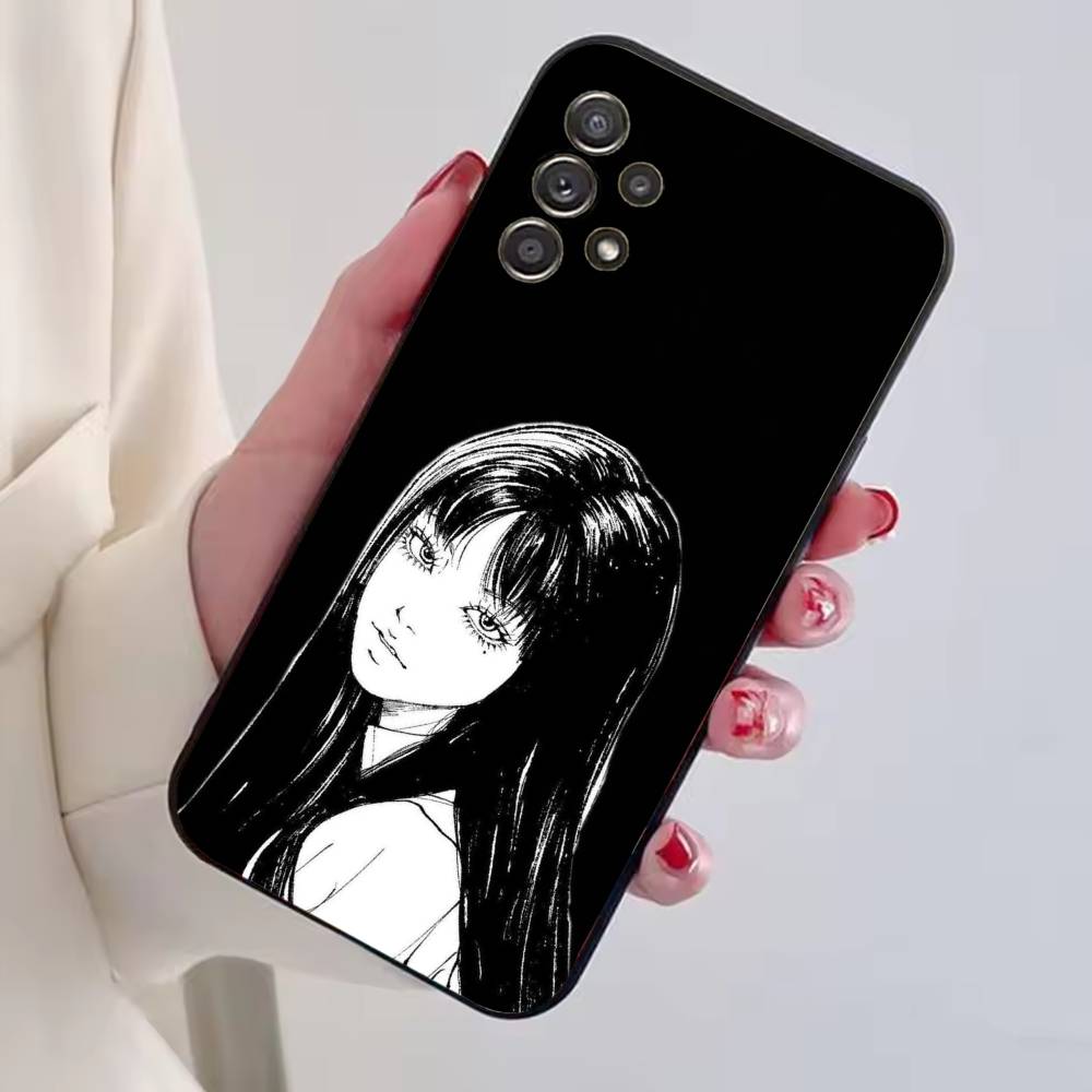 Чехол для телефона Tomie в стиле Террор, Жесткий, Черный Силикон, Мягкий, Для Samsung S25,S24,S21,S22,S23,S30,Ultra,S20,Plus,Fe,Lite