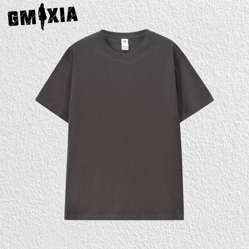 GMXIA Хлопковая футболка с коротким рукавом, мужская модная свободная рубашка с половиной рукава, сострадательная рубашка с принтом