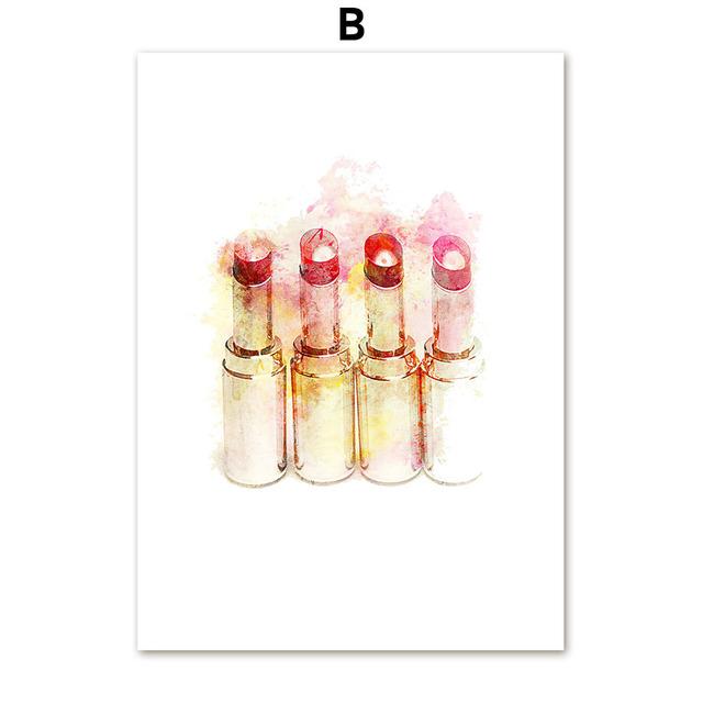 Маникюрный салон, модный макияж, настенная живопись на холсте, плакаты на скандинавскую тему и принты, настенные панно для декора гостиной, без рамки