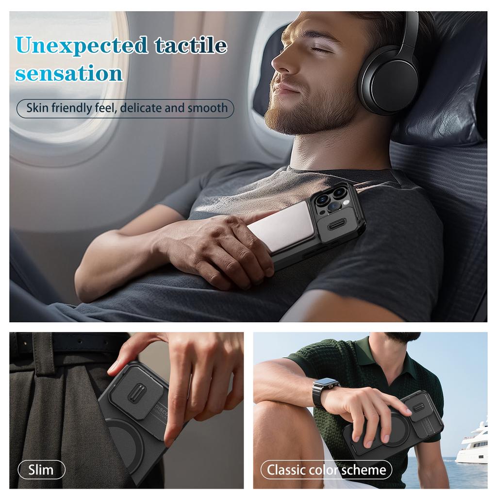 Чехол для iPhone 17 Pro Max Air 16 Plus 16e 15 14 12 13 Pro iPhone17 Подставка Магнитная крышка объектива камеры Аксессуары