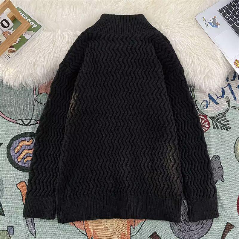 Men's Thick Knitwear: Korean and Japanese Style Loose Sweater for Autumn-Winter