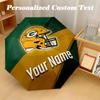 Автоматический 8-реберный зонт Green Bay Packers, Персонализированный складной зонт с текстом на имя, Зонт от дождя и солнца, Подарок