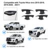 Матовый черный 1 комплект Накладка на чашку под ручку двери для Toyota Hilux Revo 2025 2025 2025 2025