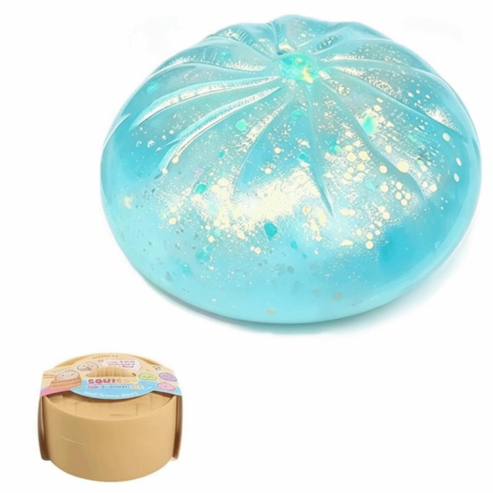 Bun Dumpling Squishy Toy Colored Glitter Squeezable Ball Slow Rebound Bao Bun Party Favors