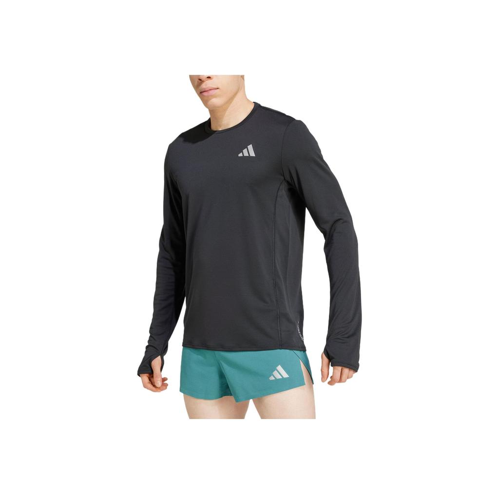 adidas Adizero He TM Hakone Limited Edition Удобная спортивная мягкая дышащая футболка с длинным рукавом для мужчин, черные JD1742