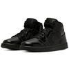 Jordan 1 Женские кроссовки Mid Patent Triple Black BQ6472-003