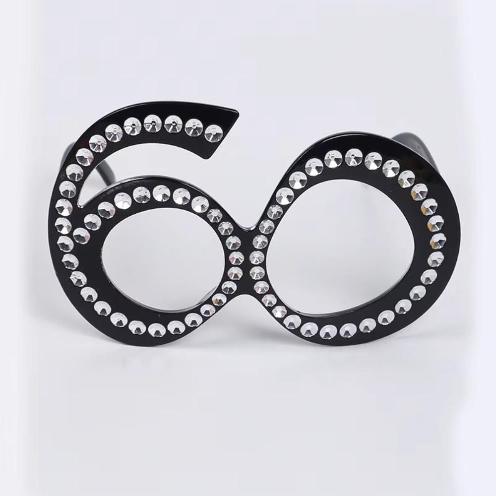 Rhinestone Birthday Number Rhinestone Glasses Funny Party Mask Party Sunglasses Unisex