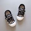 Kids Plaid Canvas Shoes Korean Breathable Children's Sneakers Boy Girl Soft Bottom Anti Slip Casual Shoes School Toddler Shoes