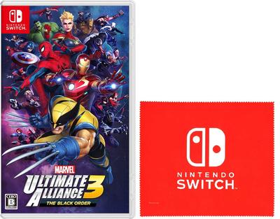 MARVEL ULTIMATE ALLIANCE Черный Орден Switch Nintendo Switch дизайн логотипа микрофибра 3 - (В комплекте ткань)