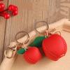 Cute Fruit Bag Pendant Pear Leather Keychain Lovely DIY Material Package Keyring  Men