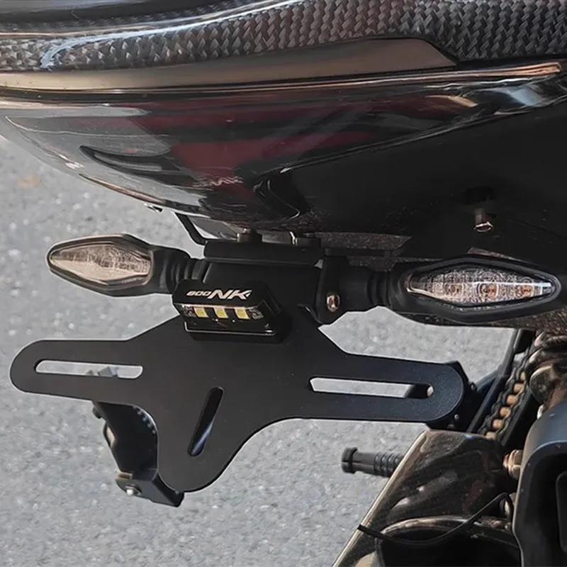 Motorcycle Rear Foldable Short Tail Stock License Plate Light Tailstock Holder Bracket Kit FOR CFMOTO CF800NK 800NK 800 NK