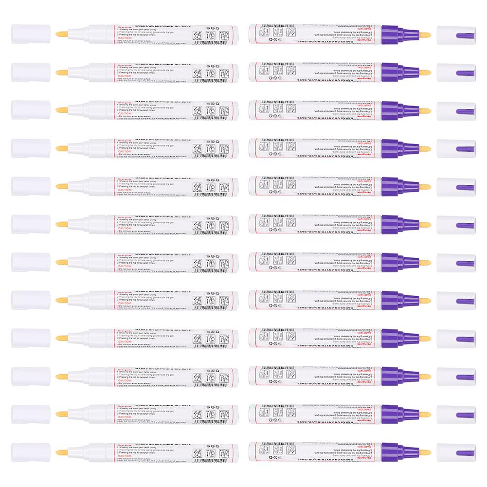 2 коробки стержни для маркера-краски Заправка Заметка Проверка шин автомобиля Ремонт Масло Водонепроницаемый Постоянный Маркер-знак