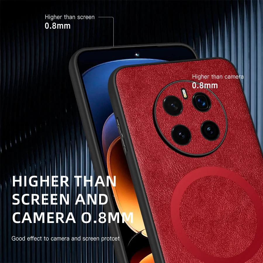 Для Honor Magic 7 7 Pro Чехол из ПУ кожи с магнитным кольцом, мягким краем, защитой от падения и отпечатков пальцев