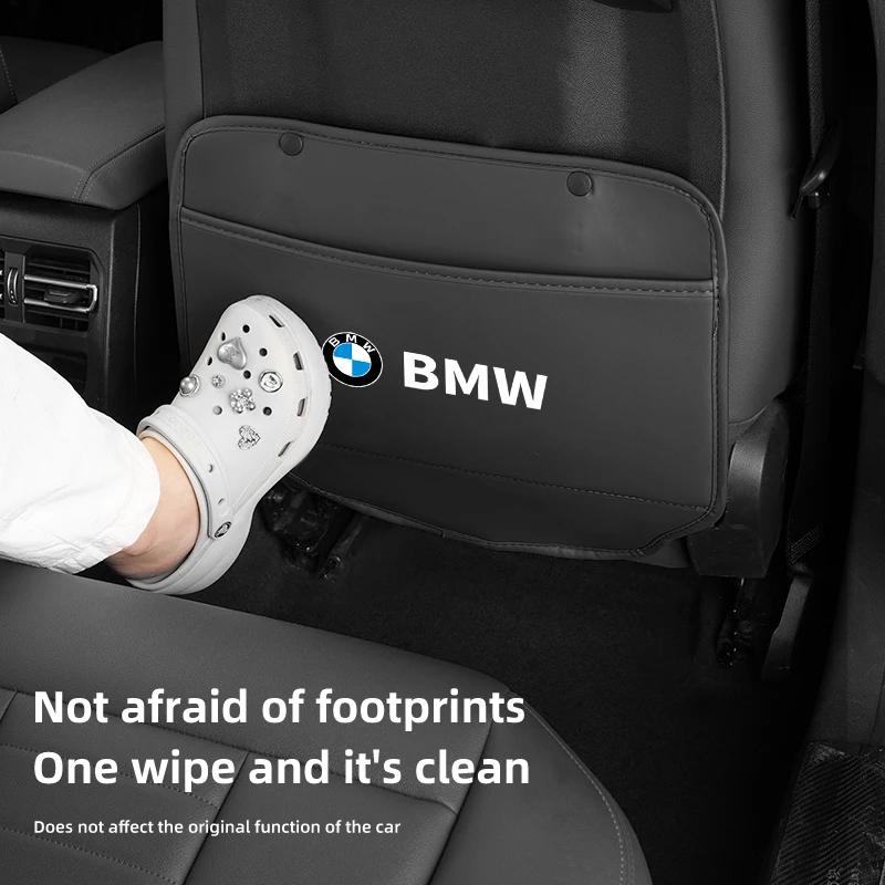 Car Sticker 2025 Hot Car Seat Back Protection Anti-Kick Pad Rear Seat Organizer Storage Bag For BMW M3 M4 X1 X3 X5 X7 E39 E46 E6