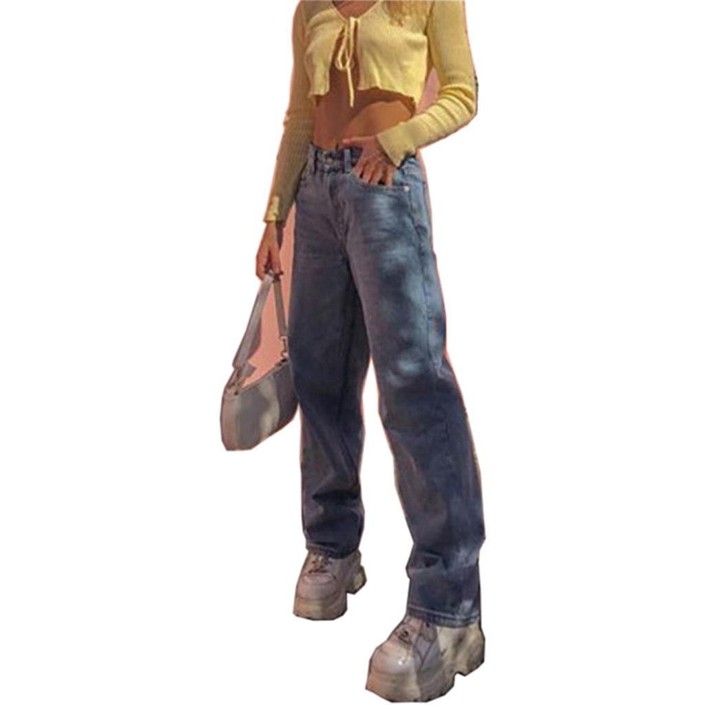 Прямые джинсы с высокой талией, свободные брюки, женские 2021, винтажная мода, облегающий деним, уличная одежда