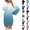 Women's Round Neck Casual Long Sleeve Plush Dresses