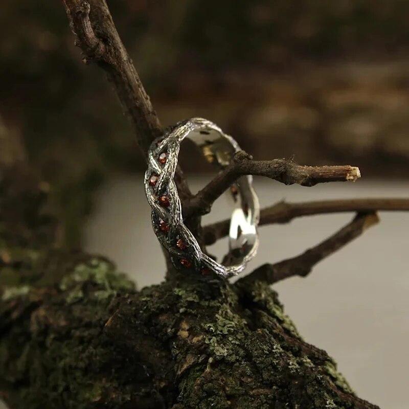 Богемное винтажное античное золотое кольцо с переплетенным крестом, кольцо с инкрустацией, кольцо с красным кристаллом, кольцо с кельтским узлом викингов, женское обручальное кольцо