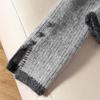 Women's Wool Blend Color-Block Round Neck Cardigan