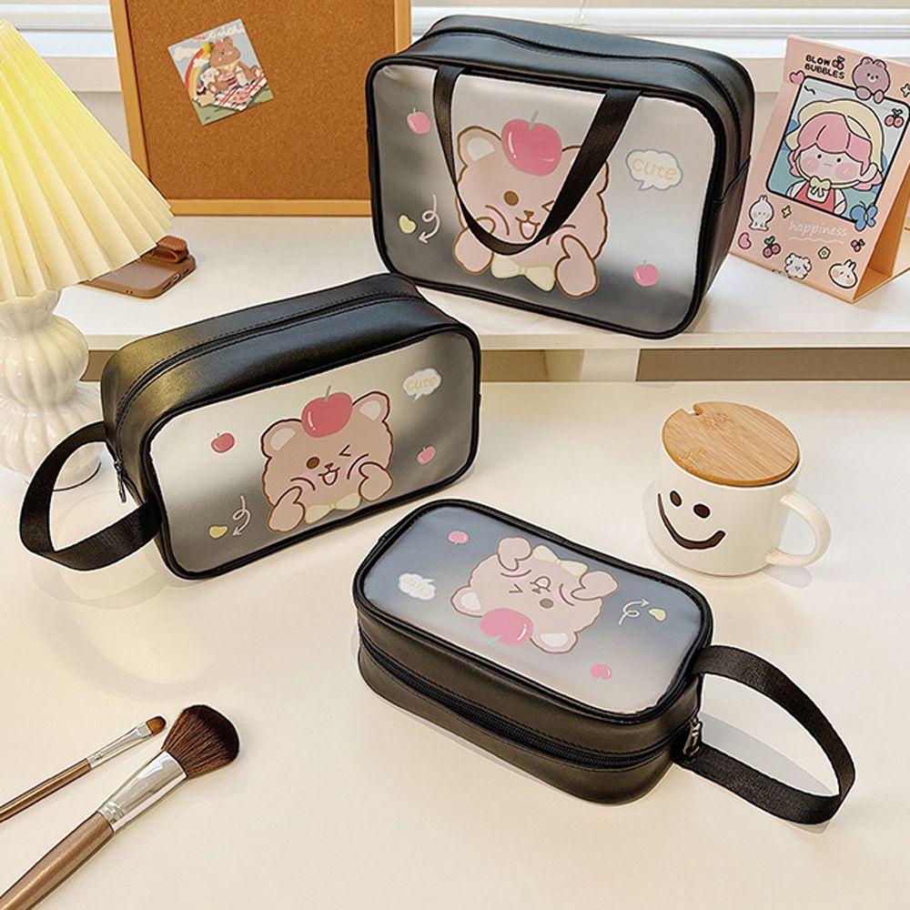 Travel Bear PVC Convenient Transparent Cartoon Makeup Bag Cosmetic Bag Cow Washing Bag Storage Bag