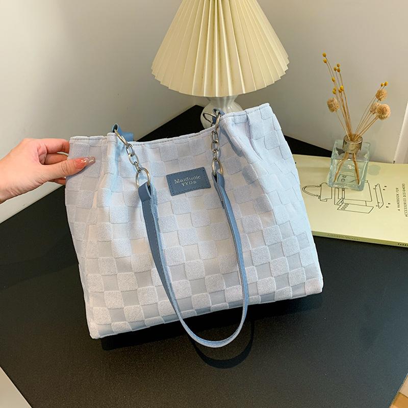 Модная и стильная женская сумка через плечо, холщовая сумка, женская вместительная, простая студенческая сумка для поездок на работу