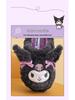 Плюшевые тапочки Sanrio Kuromi для девочек: Милый, Уютный Хлопок для Осени/Зимы, Домашняя Парная Одежда для Родителей и Детей