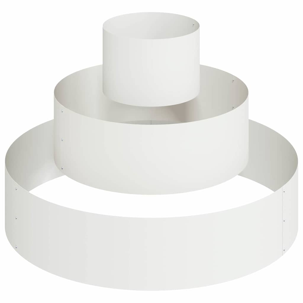 Garden Planter White 90 x 90 x 20 cm Cold Rolled Steel