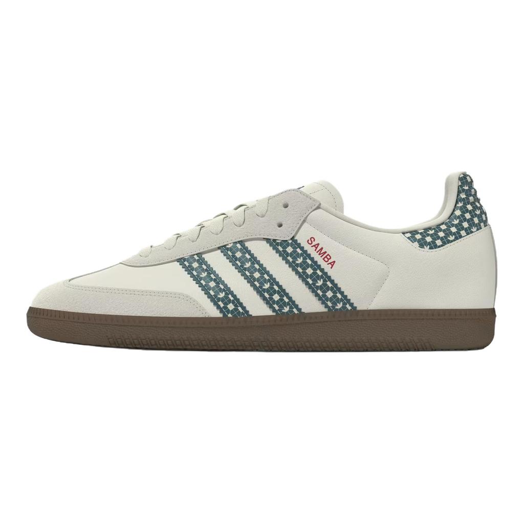 adidas Кроссовки Samba OG Немецкая армия Мужские Бежевый Зеленый KJ7909