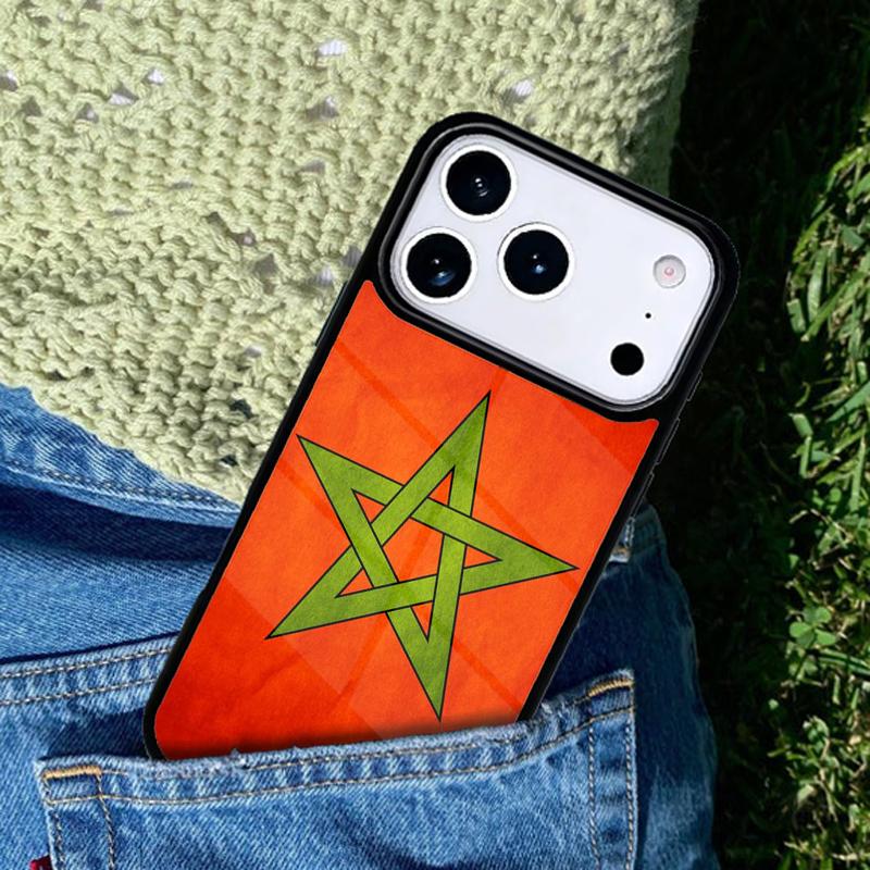 Чехол для мобильного телефона с флагом и гербом Марокко Марокко Совместим с IPhone 17 16 15 14 13 12 11Pro Max 17 Air cover