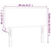 vidaXL LED Kopfteil Dunkelgrau 80x5x78/88 cm Stoff