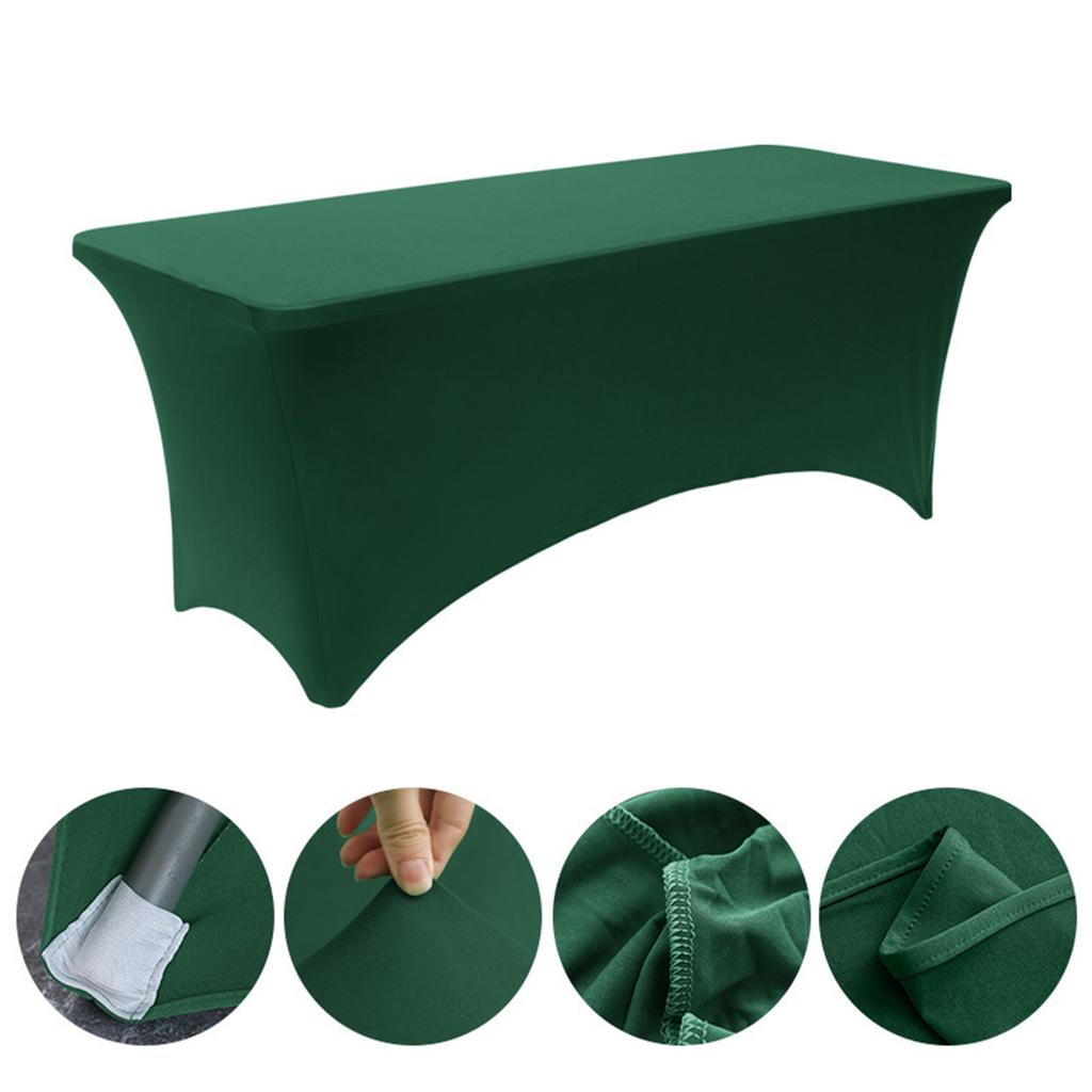 Stretch Spandex Table Covers For 6 Foot Tables - 6 Ft Universal Rectangular Fitted Tablecloth Protector