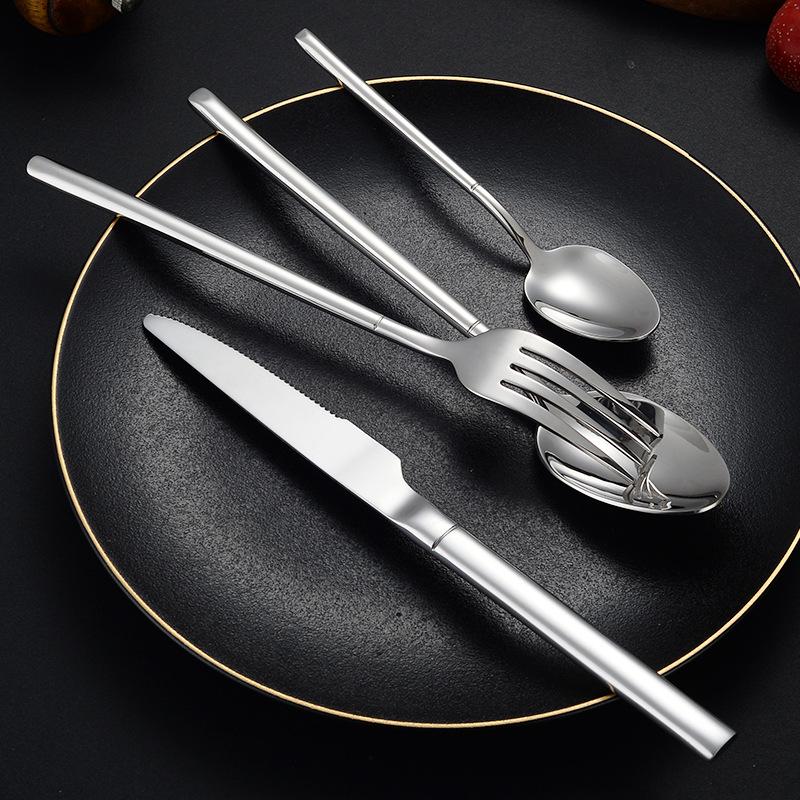 Набор столовых приборов из нержавеющей стали 304, нож, вилка, ложка, чайная ложка, сервиз, роскошная посуда, красивая домашняя кухонная утварь
