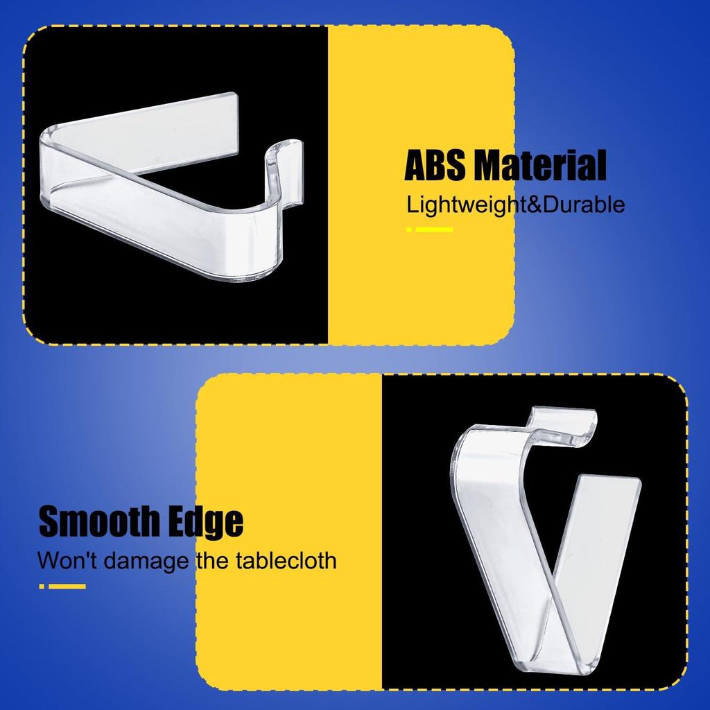 LUTER 8 шт. Пластиковые зажимы для скатерти, Прозрачные, Толщина 0,7-1,4 дюйма, Материал ABS, Зажимы для покрытия стола для дома, вечеринки, пикника, свадьбы, фуршета,