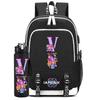 2Pcs/set Cartoon Backpack Large Capacity Bookbag With 750ml Water Bottler Laptop Student Boy Girl School Bag Travel Bag Kid Gift